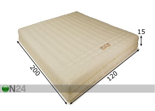 Madrats Madrazzi memory foam-ist 120x200x15 cm mõõdud
