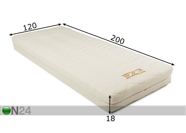 Madrats Madrazzi memory foam-ist 120x200x18 cm mõõdud