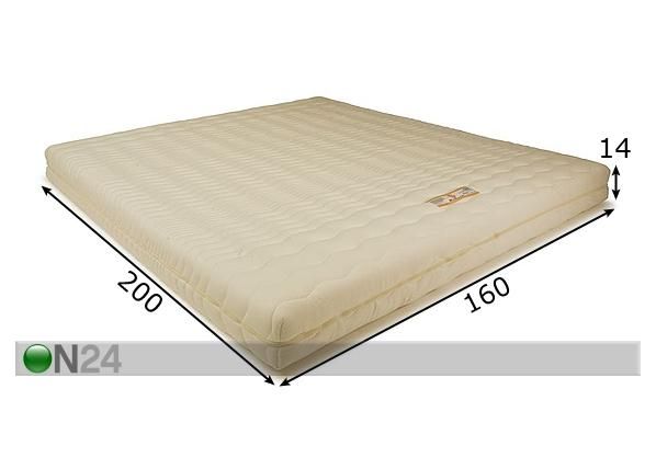 Madrats Madrazzi memory foam-ist 160x200x14 cm mõõdud