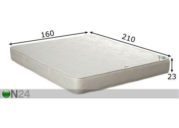 Madrats Ortopeediline Ökoloogiline 160x210 cm mõõdud