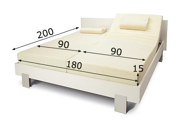 Madrats Tempur Combi 180x200x15cm mõõdud