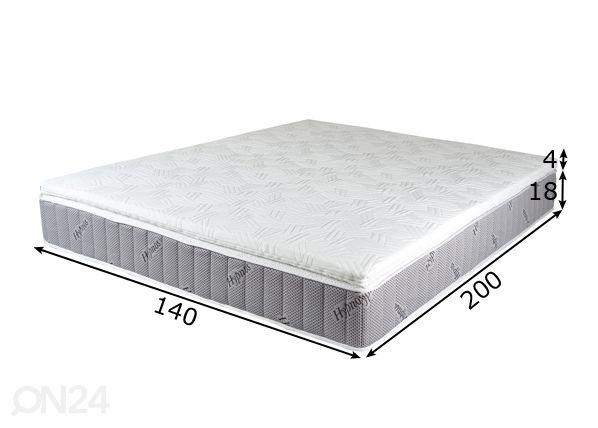 Madratsikomplekt Hypnos Luna (Pocket+HR) 140x200 cm mõõdud