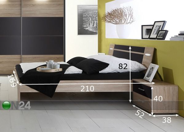 Magamistoakomplekt Vicenza 160x200 cm mõõdud