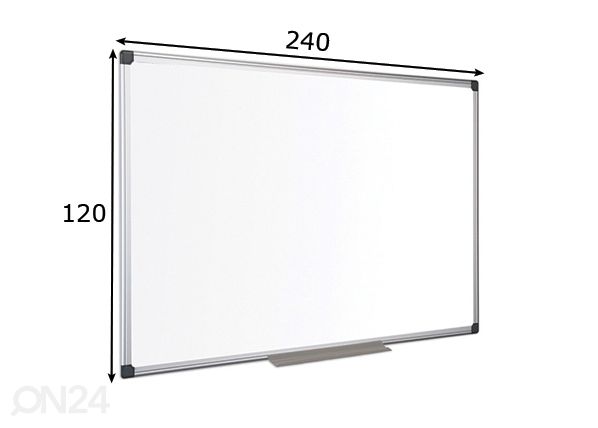 Magnettahvel Bi-office Maya 240x120 cm mõõdud