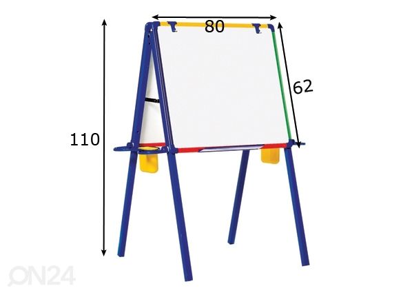 Magnettahvel Bi-office scoolmate 62x80 cm (kahepoolne) mõõdud