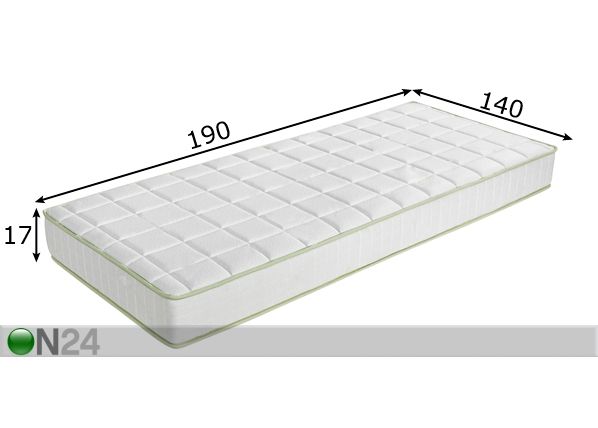 Magniflex ortopeediline madrats Memorex Rest 140x190 cm mõõdud