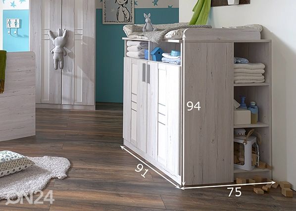 Mähkimislauaga kummut Bornholm mõõdud