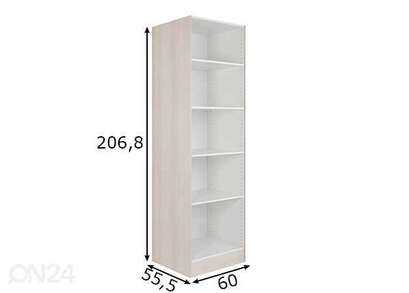 Majandusruumi kõrge riiul Porto 60 cm mõõdud