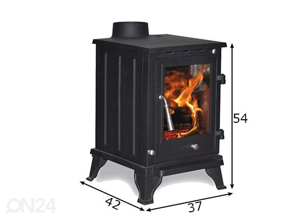 Malmkamin Maria 5, pliidiplaadiga mõõdud