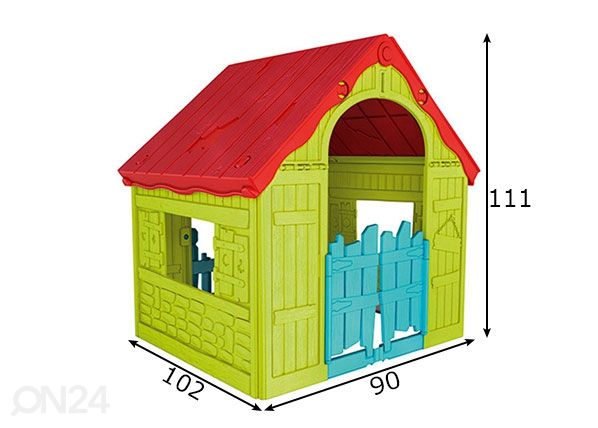 Mängumaja Keter Wonderfold Playhouse mõõdud