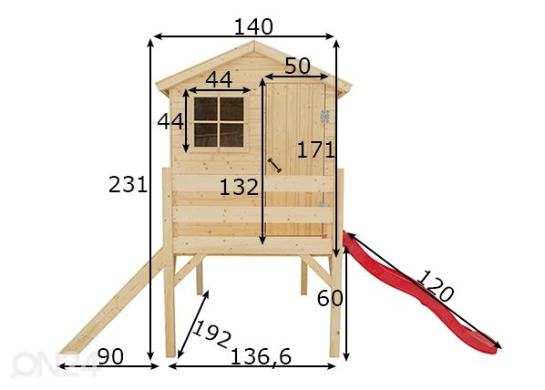 Mängumaja Viki 60 cm mõõdud