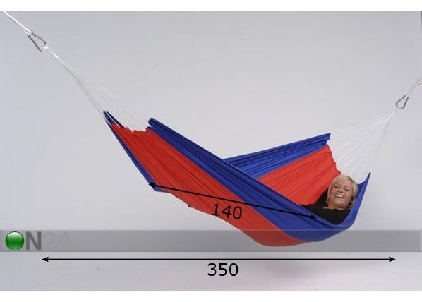 Matkarippkiik Silk Traveller sinine-punane mõõdud