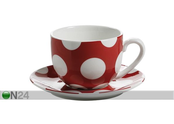 Maxwell Polkadot teetass alustaldrikuga