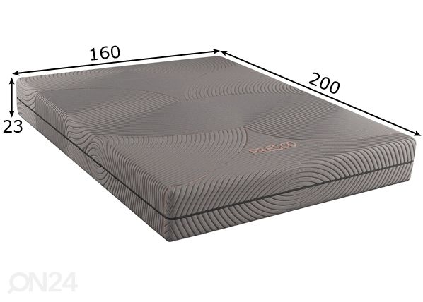 Memory Foam madrats 160x200 cm mõõdud