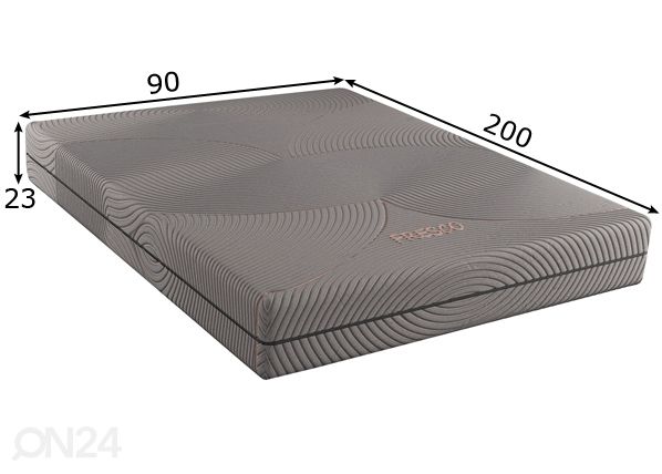 Memory Foam madrats 90x200 cm mõõdud