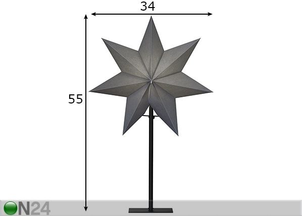 Metallist jalal täht Ozen 55 cm mõõdud