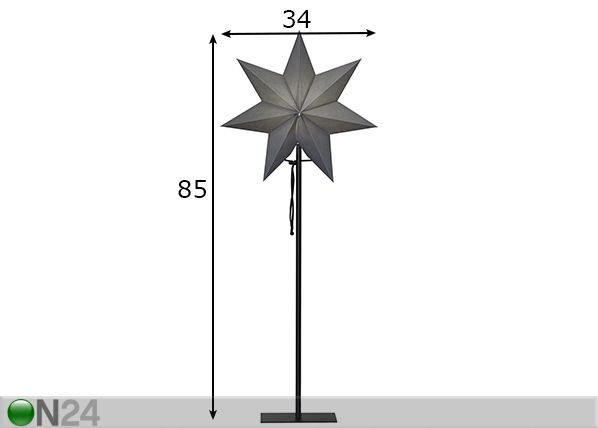 Metallist jalal täht Ozen 85 cm