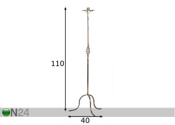 Metallist küünlajalg 110 cm mõõdud