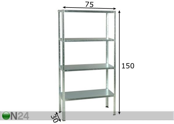 Metallriiul ZN 4 tasapinnaline mõõdud