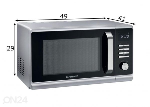 Mikrolaineahi Brandt SE2300S mõõdud