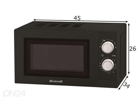 Mikrolaineahi Brandt SM2016B mõõdud