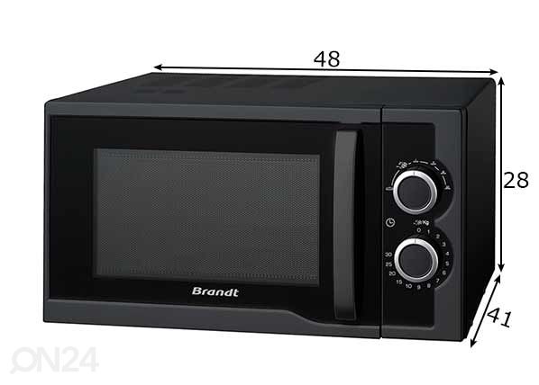 Mikrolaineahi Brandt SM2500B mõõdud