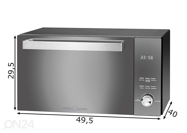 Mikrolaineahi ProfiCook mõõdud