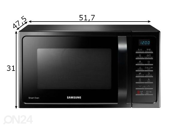 Mikrolaineahi Samsung mõõdud