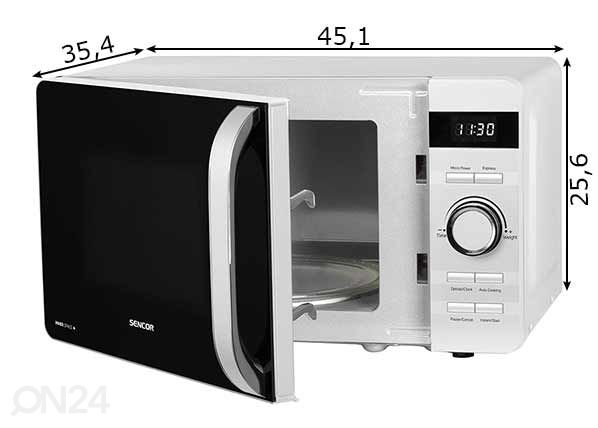 Mikrolaineahi Sencor SMW5017WH mõõdud