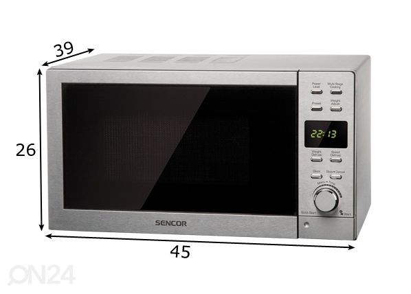 Mikrolaineahi Sencor SMW6022 mõõdud