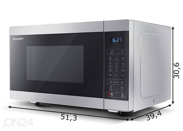 Mikrolaineahi Sharp YC-MG51ES mõõdud