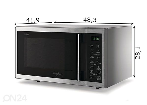 Mikrolaineahi Whirlpool mõõdud