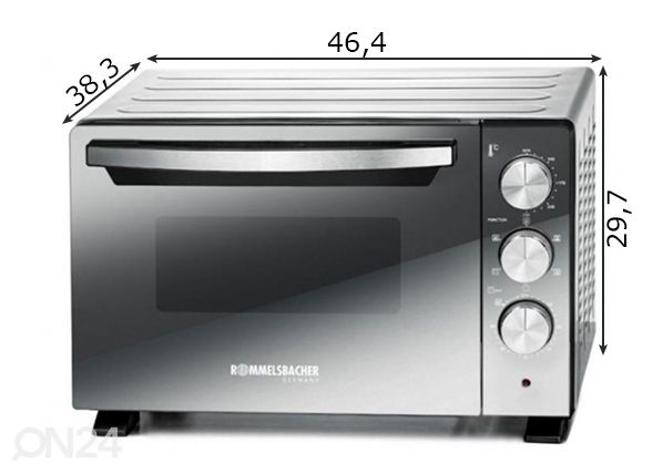 Miniahi Rommelsbacher BGS1400 mõõdud
