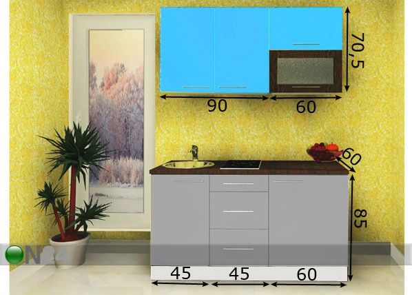 Miniköök Loore 150 cm mõõdud