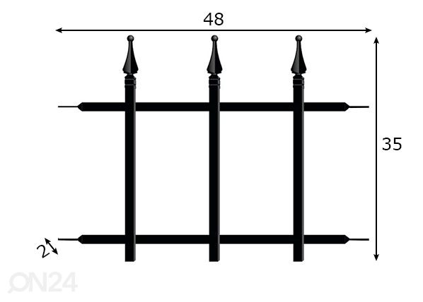 Minipiire Gabi 48cm mõõdud