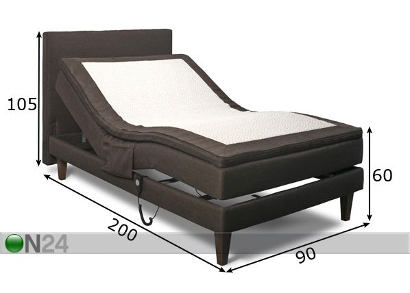 Mootorvoodi Hypnos Mars 90x200 cm mõõdud