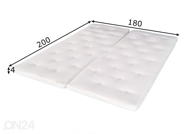 Mootorvoodi kattemadrats 3D foam 180x200 cm mõõdud