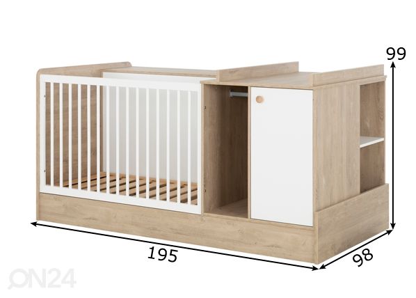 Multifunktsionaalne voodikomplekt Noam 60x120 cm mõõdud