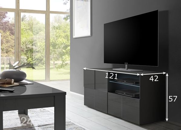 Must TV-alus Dama 121cm mõõdud
