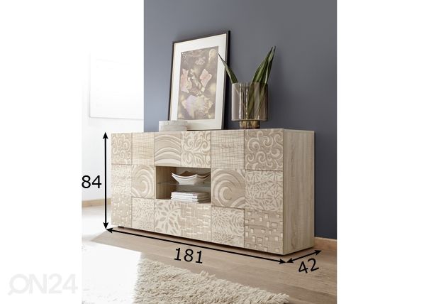 Mustriga Kummut Miro 201583-07 mõõdud