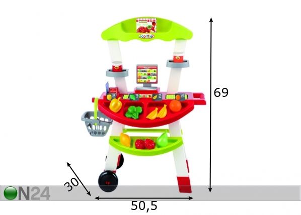 Müügilett Ecoiffier mõõdud