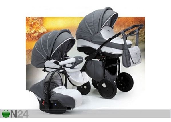 Nahast Vanker-käru Tutis Zippy Silver Plus