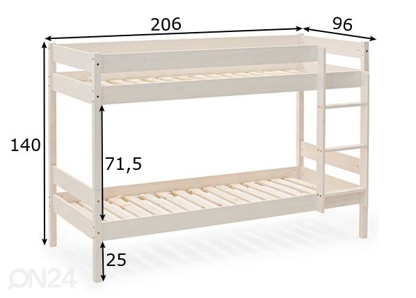 Narivoodi 90x200 cm mõõdud