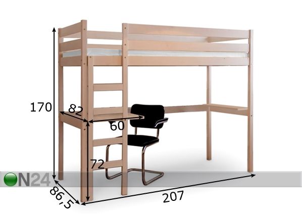 Narivoodi komplekt 80x200 cm mõõdud