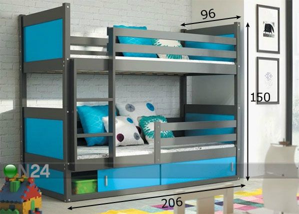 Narivoodi komplekt 90x200 cm mõõdud