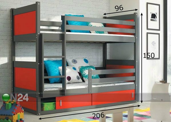 Narivoodi komplekt 90x200 cm mõõdud