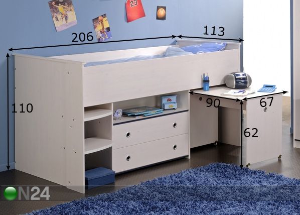 Narivoodi komplekt Smoozy 90x200 cm mõõdud