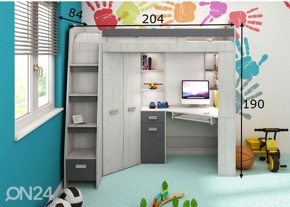 Narivoodi lauaga 80x200 cm mõõdud