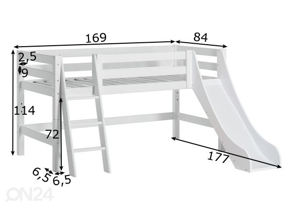 Narivoodi Premium 70x160 cm mõõdud