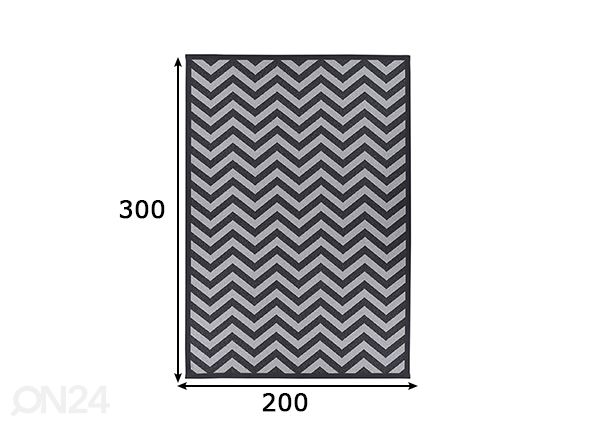 Narma newWeave® bukleevaip Viita grey 200x300 cm mõõdud